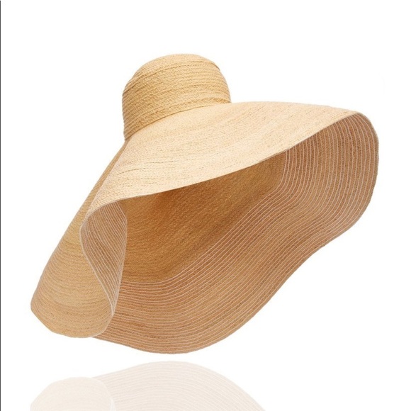 Free People Lola Hats Spinner Oversized Straw Hat Handmade Bold NWT $638 main image 14